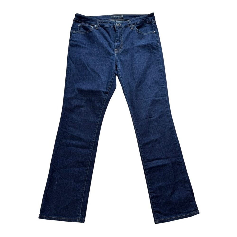 Lauren Ralph Lauren Women Dark Wash Mid-Rise Straight Leg Jeans Size 14 · 34x30